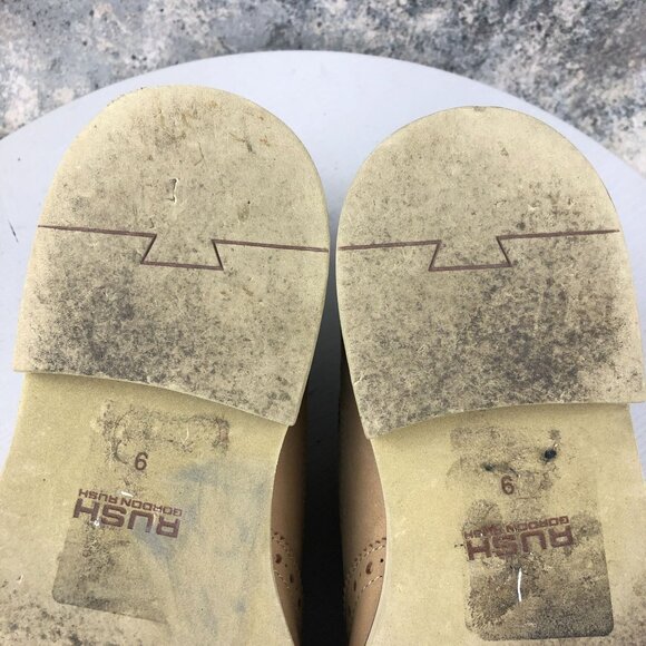 RUSH by Gordon Rush Men's Size 9 Jarvis Tan Brown Genuine Leather Oxford Shoes - Picture 10 of 13